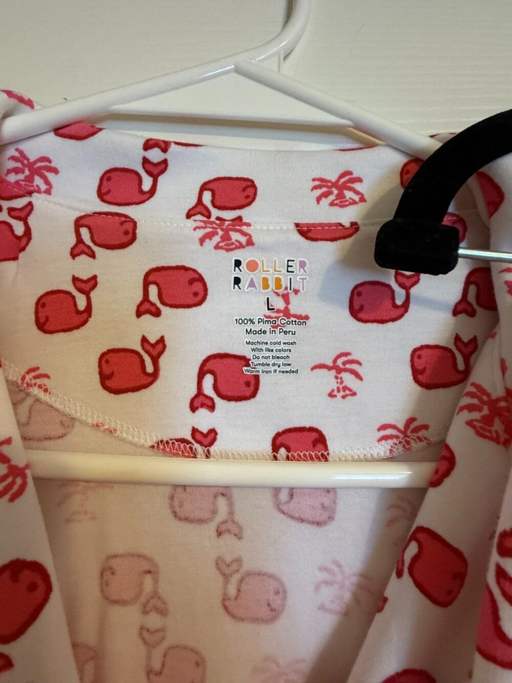 Roller Rabbit Red Whales PJs - L - Picture 2 of 2